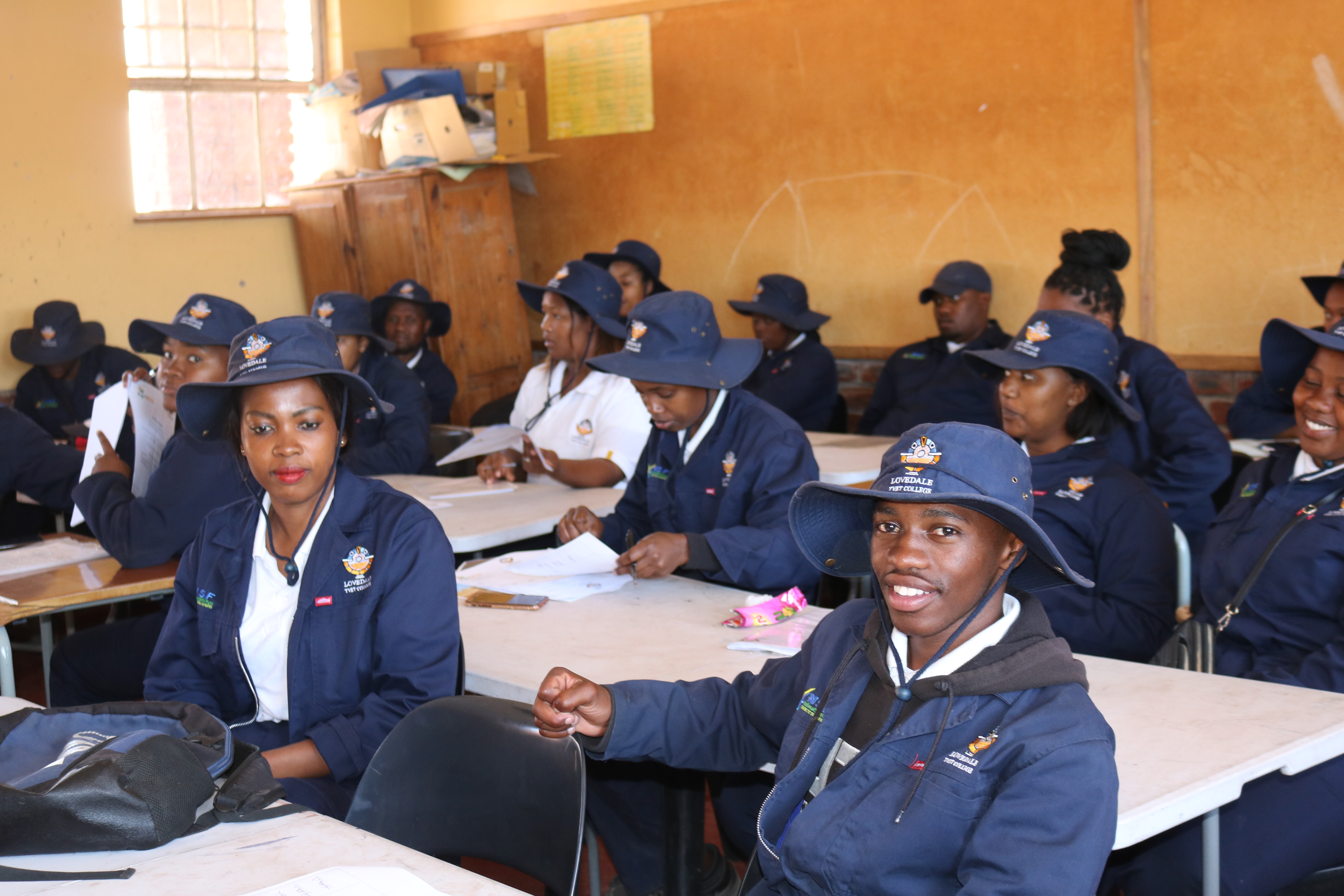 Above: Animal Production learnership students at the learning site.